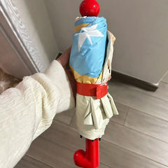 赤い本の三福の同型の赤い靴の久和版のリンゴの3折の傘の暗いゴムの日除けの傘の8骨の晴雨の両用の防