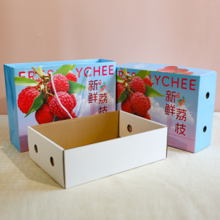 Fresh Lychee Gift Box Custom-Made Handbag Universal Empty Box White Sugar Lychee Hand-Held Gift Box Ready-Made Manufacturer
