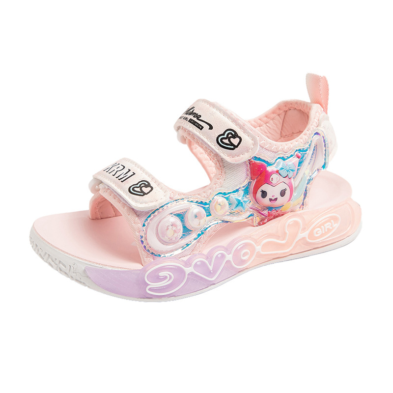 Sandalias de Princesa para Niñas, Cuero Sintético y Caucho, para Playa y Uso Diario image 6
