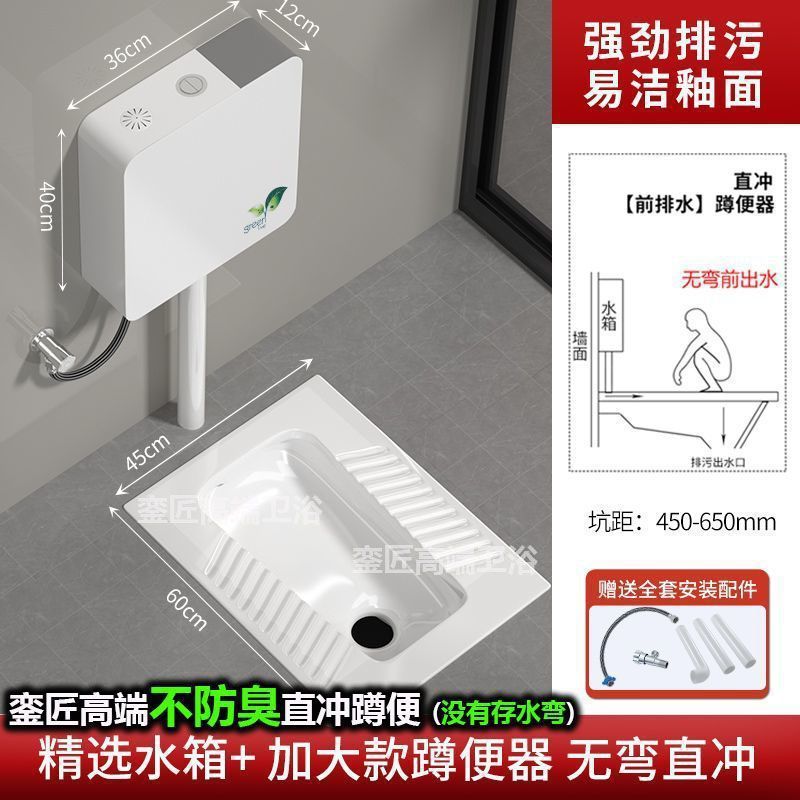 品牌蹲便器水箱卫生间后排蹲坑便池大便器蹲便器大号特大号家用|undefined