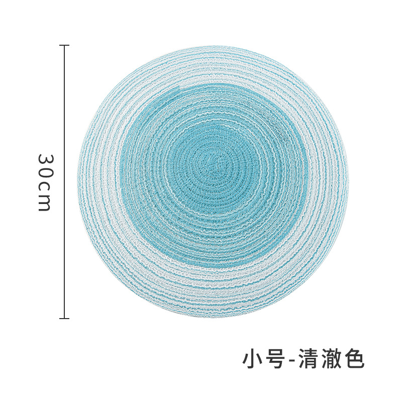 A3045 estera redonda de aislamiento estera de mesa estera de comida occidental nórdica estera de taza de té estera de placa de lino de algodón japonés