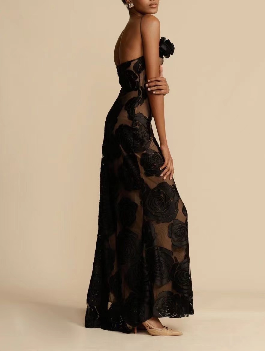 Sheath Dress Dresses Type Polyester Fabric Type High Waist Waist Line Wholesale Women's Elegant Streetwear Flower Holiday Banquet Strap Sleeveless Sheath Dress