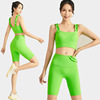 Gym girl 2023 Cross border new pattern Riding motion Waist belt Sternum yoga vest Up and down Two piece set