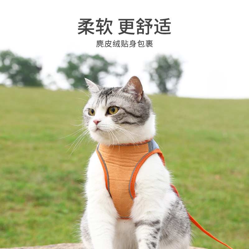 Tipo de gato cuerda de remolque correa de pecho anti-Romper lindo perro tirar cuerda caminar gato caminar cuerda de perro