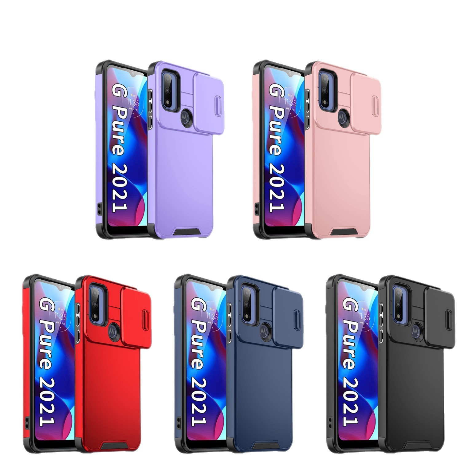 Moto G stylus 5G için uygun itme penceresi düşmeyi önleyici cep telefonu kılıfı G Power ikisi bir arada zırh koruyucu kapak