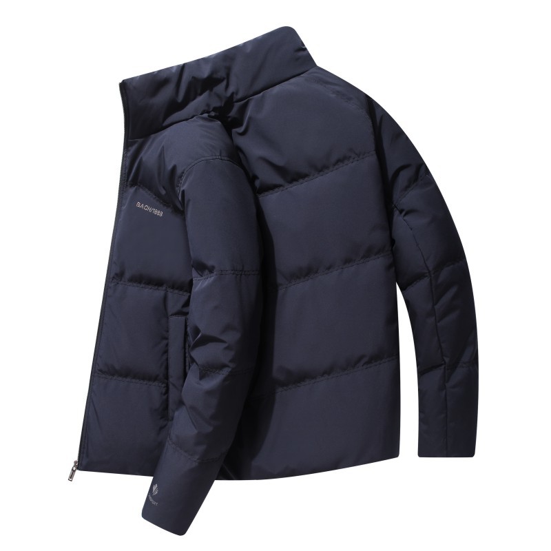 Men's Down Jacket Winter Warm Casual Standing Collar Short Coat_voghion.com
