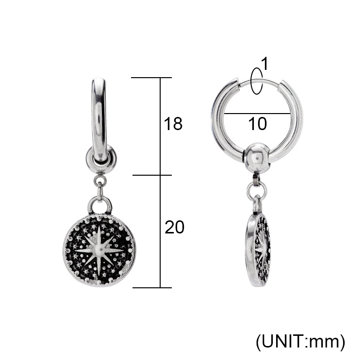 Minimalistiske herre øreringe i rustfrit stål retro_voghion.com