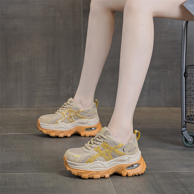 Women's Chunky-soled Dad For Petite Individuals, 2026 New Model, Casual, Fashionable, Versatile, Internet Celebrity_vogvips.com