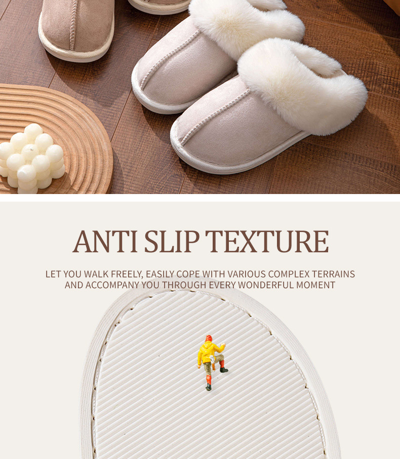 Pantofole soffici autunno e inverno calde fondo spesso casa ispessito peluche cotone trascinare casa pantofole di cotone interno_voghion.com