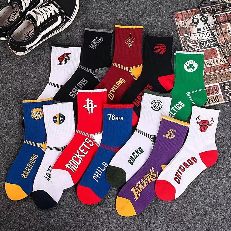 New Autumn and Winter Basketball Socks Men's Sports Trendy Sweat-Absorbent Breathable Non-Slip Mid-Calf Korean Style Stockings Student Style Wholesale