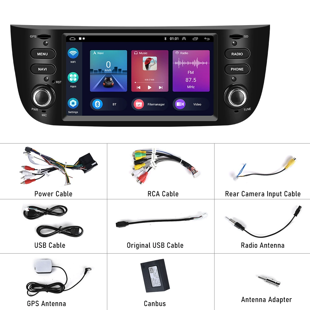 Подходит для моделей Fiato10-16 6,2-дюйма автомобиля CarPlay Android навигации развязки изображение все-в-одном