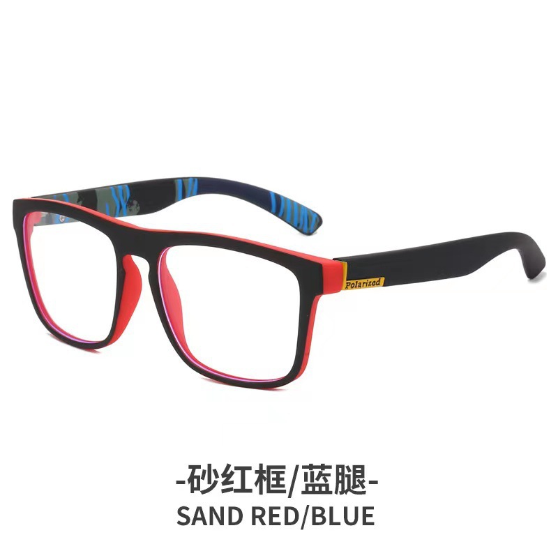 Black and red frame white flat film
