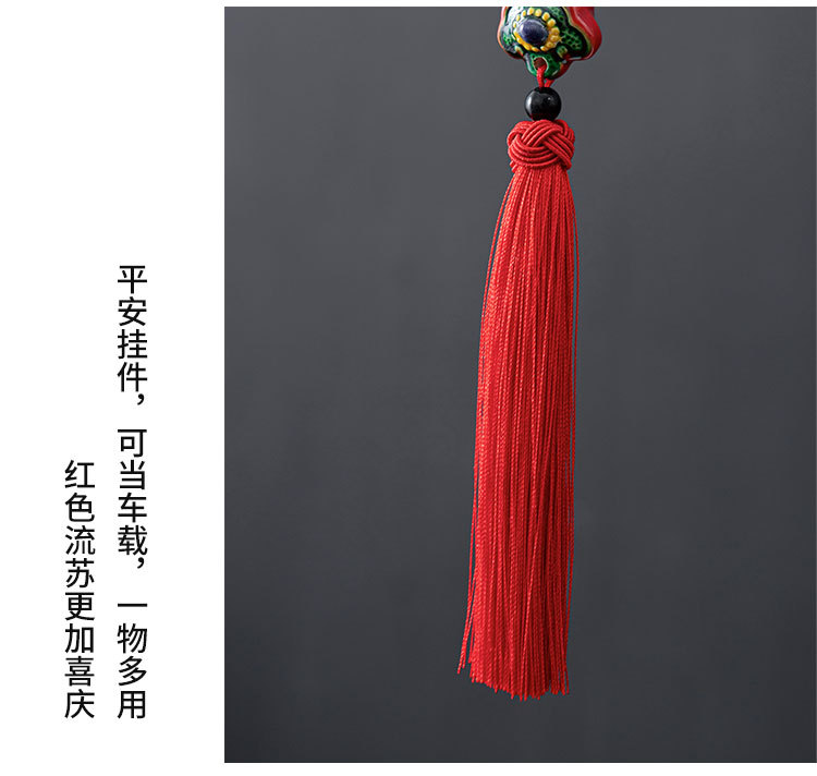 Hand painted Ruyi year fish ornaments car pendant interior supplies toe Pottery Creative colorful gift