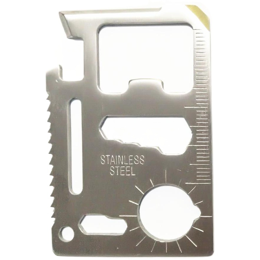 Large Creative Outdoor Camping Tool Card with 11 Functions, Swiss Army Knife Card, Survival Card, Customizable with Logo