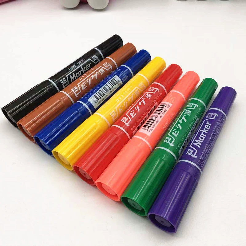 150 mark pen 8 color oil -based pen colorful double head marker pen thick double -headed marker POP pipe