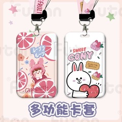 Cute cartoon student kindergarten pick-up and drop-off card holder, bus and subway access card holder, meal card holder, work badge card holder for women