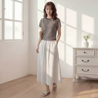 老钱风白色亚麻半身裙女2026新款夏季高腰大码a字棉麻伞裙南瓜裙