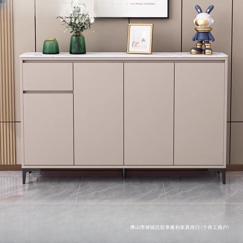 家用鞋柜岩板台面走廊实木收纳柜门口入户鞋柜落地式现代简约柜子|undefined