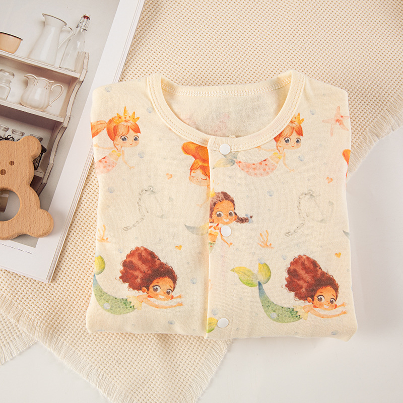 Estilo nórdico bebé mono niños y niñas bebé mameluco niños de manga larga primavera y otoño mameluco europeo y americano Internet celebridad venta al por mayor