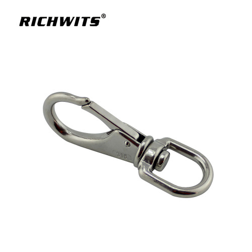Stainless steel 304 316 swivel hook, chain link, keychain, spring hook, rotating ring dog clip, universal joint
