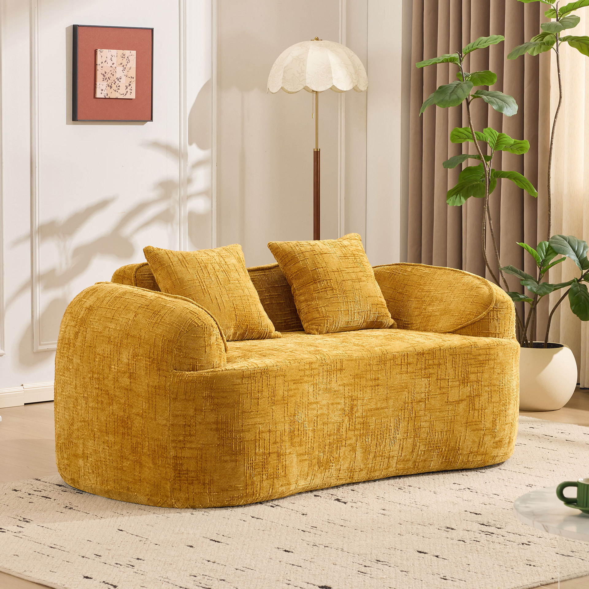 Salón de estar dormitorio sofá de tela simple venta superior