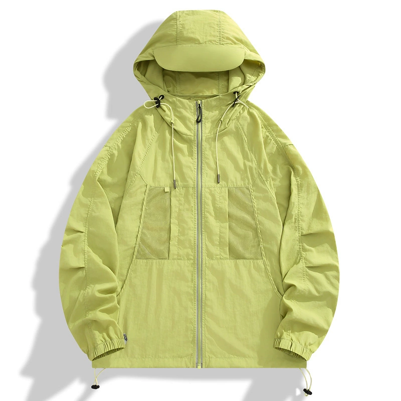 Летняя уличная солнцезащитная одежда для мужчин и женщин, свободная мужская куртка из ледяного шелка большого размера с защитой от УФ-лучей UPF50 + с капюшоном для рыбалки