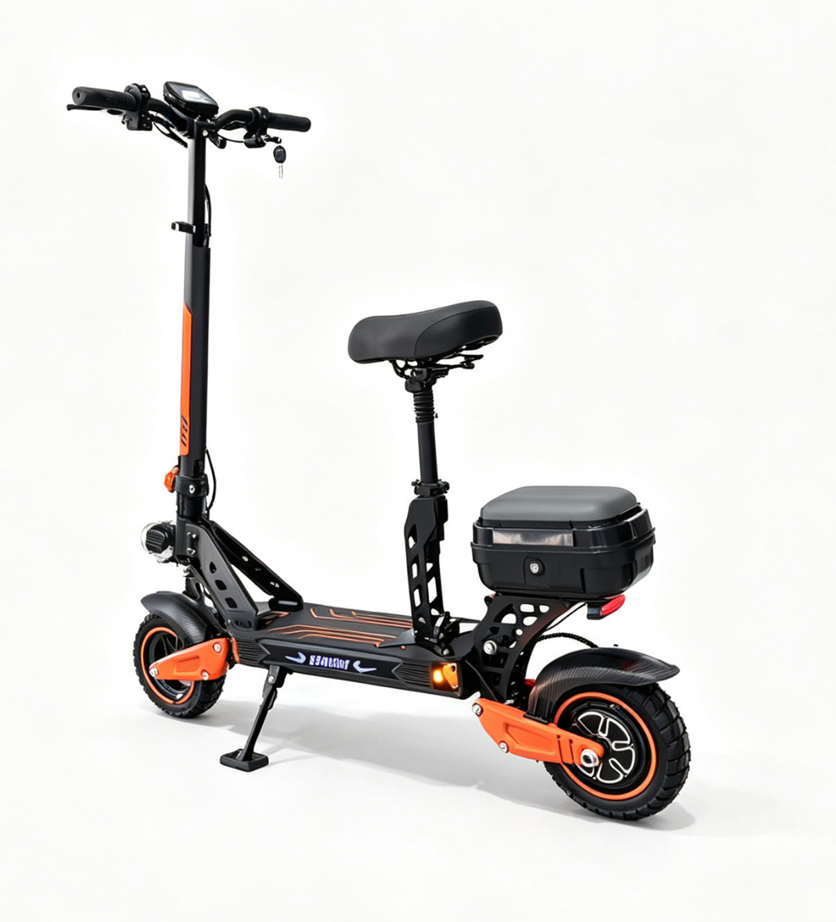 New Electric Scooter Adult Folding Mobility Scooter 11inch Lithium Battery Two-Wheel Scooter with Seat Detachable Cross-Border