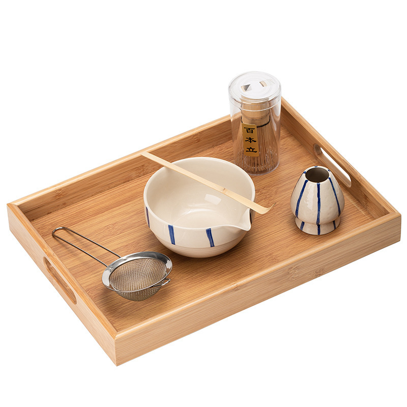 大型日本茶風抹茶ボウル、抹茶道具、抹茶ブラシ、茶碗、かわいいストライプ茶筅セット|undefined