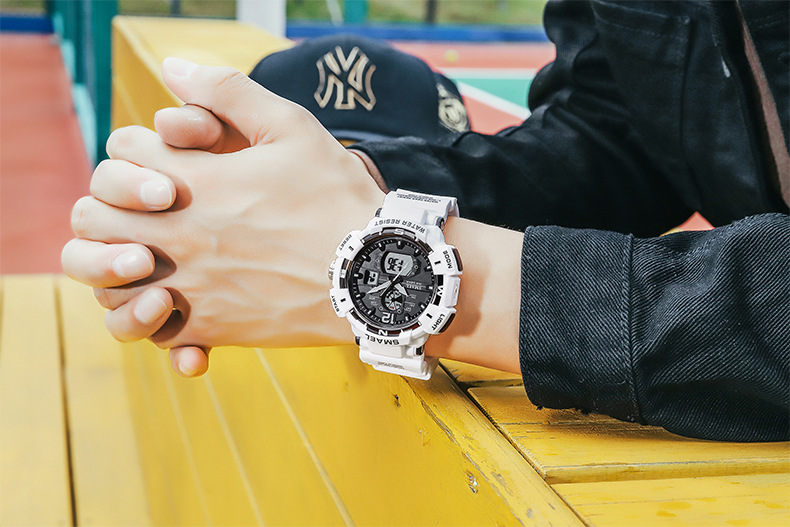 2023 Nieuwe Hot SMAEL Cool Schokbestendig Multifunctioneel Waterdicht Sport Dual Display Elektronisch Quartz Horloge_voghion.com