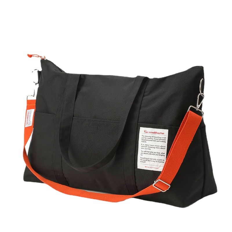 New Korean Style Travel Bag for Men and Women, Extra Large Capacity Luggage Bag, Shoulder Crossbody, Water-Repellent Nylon Storage Bag