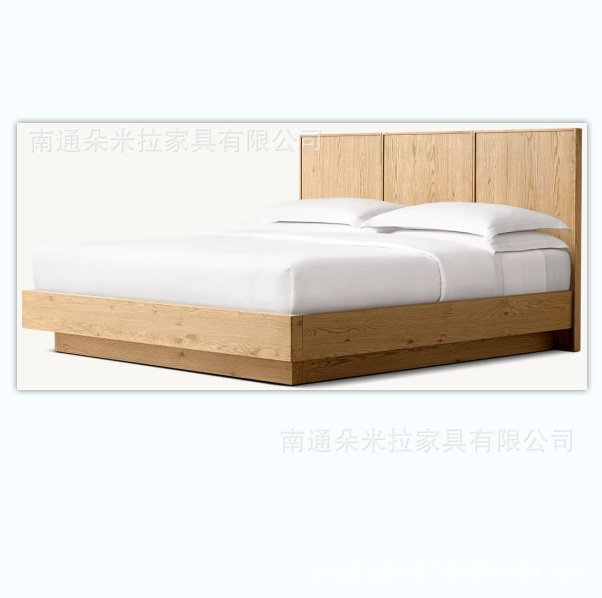 Rh American Solid Wood Bed Classy Luxury House Bedroom Wedding Bed Queen Size Bed Family Solid Wood Bed