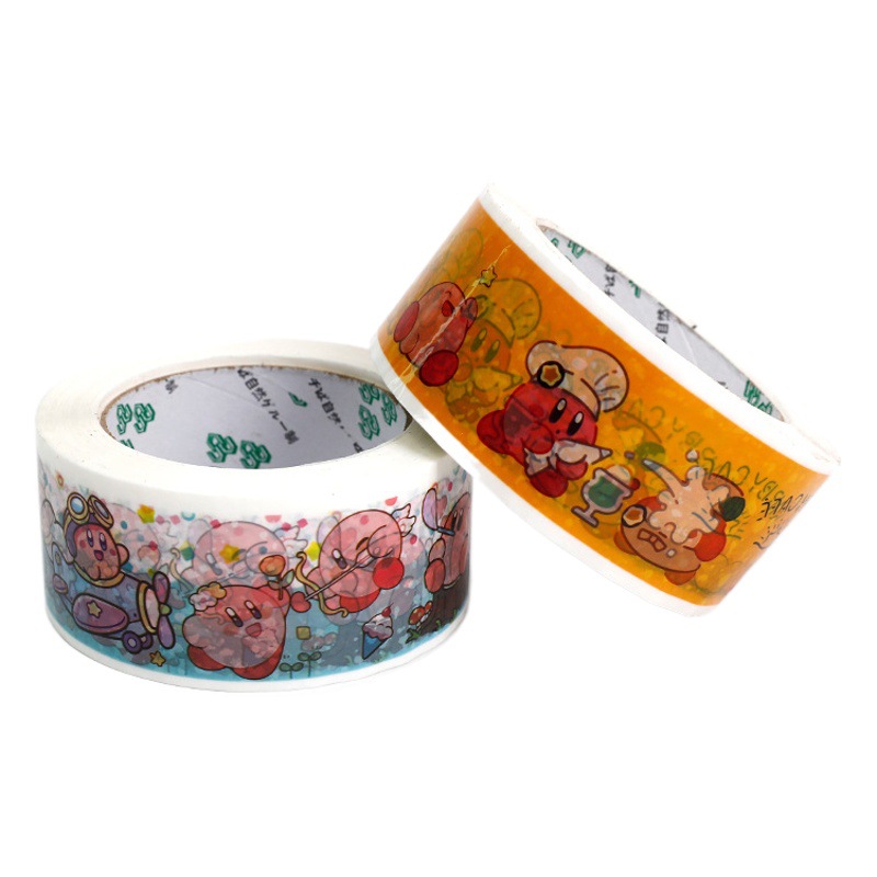 漫画の新型の箱封じテープの速達は密封して透明なテープのカラーの箱を包装して卸売りしてlogoをすることができます。