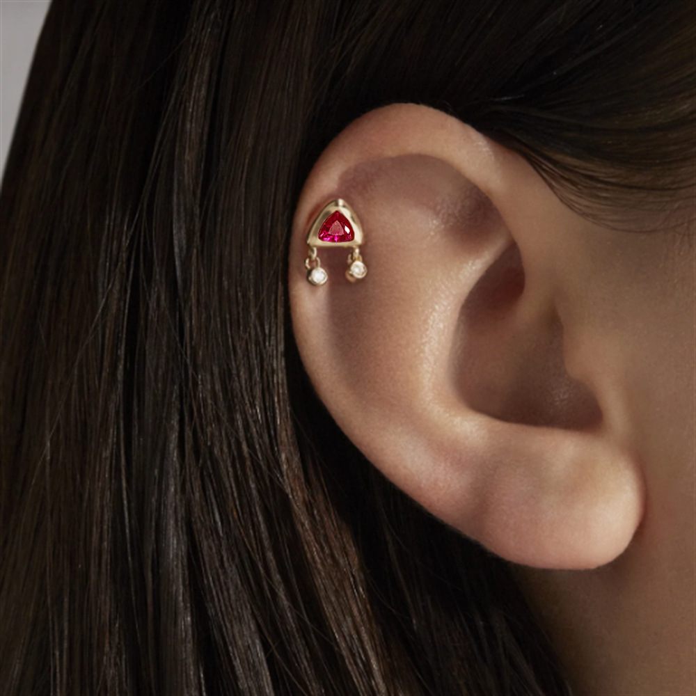 2g Weight Zircon Inlay Material Ear Studs Classification 1 Piece Quantity Daily, Street Occasion 925 Sterling Silver Material Geometric Pattern Women's Gender Plating Design Casual, Simple Style Style 1 Piece Ear Cartilage Rings & Studs Casual Simple Style Geometric 925 Sterling Silver Plating Zircon 10