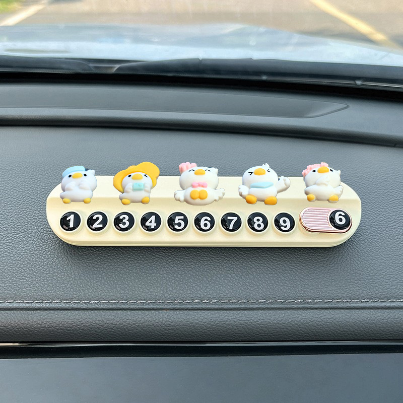 Clip de salida de aire de coche pequeño pato amarillo resina aromaterapia de coche perfume de coche adornos de dibujos animados accesorios de decoración suministros de coche