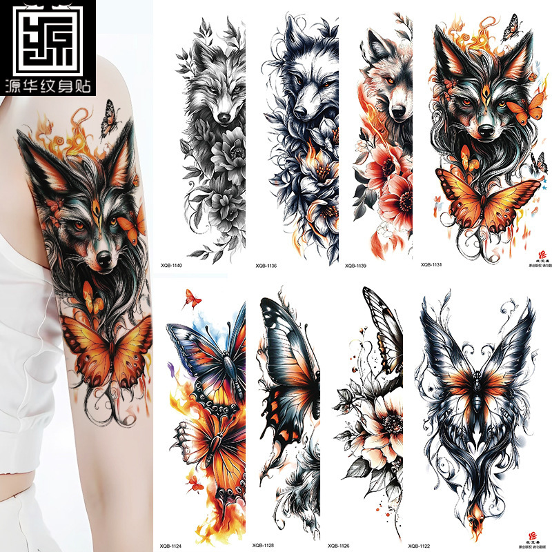 Waterproof small full arm tattoo sticker symbol totem animal skull in stock wholesale text tattoo sticker Waterproof small full arm tattoo sticker symbol totem animal skull in stock wholesale text tattoo sticker