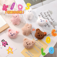 Cartoon plush brooch cute bear bag small pendant diy jewelry accessories student girls clothing accessories wholesale