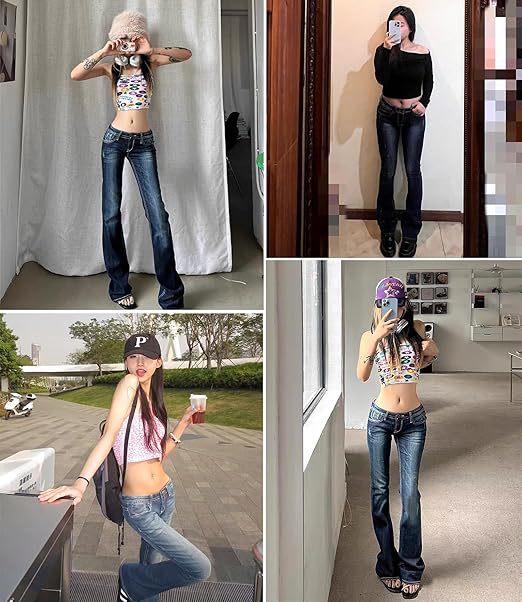 Vaqueros acampanados mujer estilo vintage corte slim denim_voghion.com