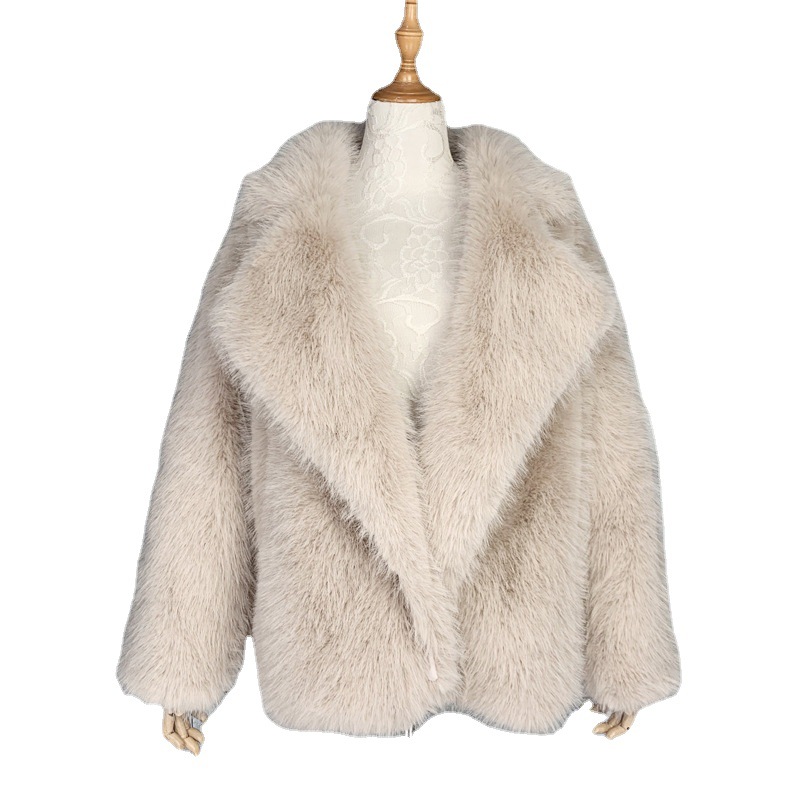 Dameskleding Jintoka winter nieuwe vossenbont middellange pakkraag bontjas_voghion.com