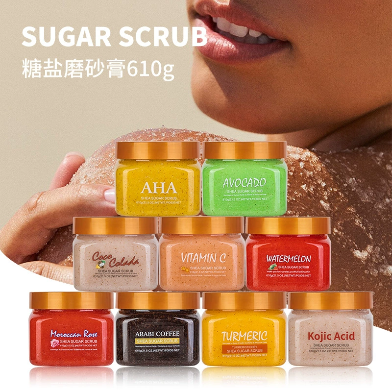 WWP кросс-бордерный скраб для тела с арбутином, сахаром и солью для отшелушивания и борьбы с прыщами, экспортный кофейный скраб для тела, большая бутылка для использования в больницах