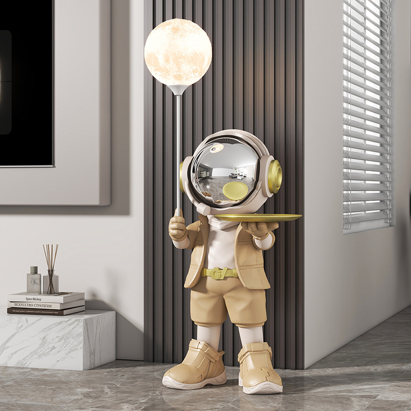 Light Luxury Astronaut Large Floor Lamp Ornaments Tv Cabinet Side Sofa Decoration Ornaments Hotel Club Housewarming