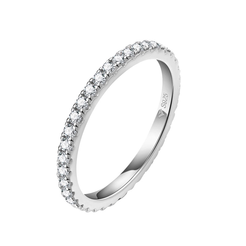 Yue Shang joyería 2023 nuevo anillo de plata esterlina S925 nicho simple de alto grado moissanite anillo al por mayor