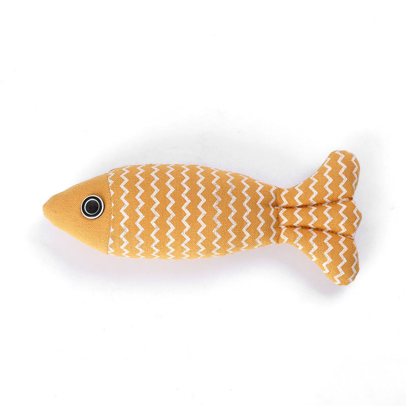 メーカー卸売り猫猫玩具は麻布ミント魚のぬいぐるみをかむことができる|undefined
