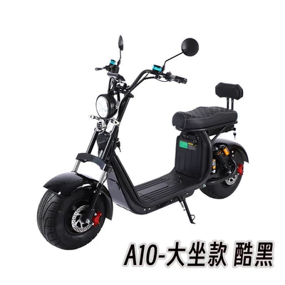 women, and can accommodate two people, Qatlanan elektrik velosipedlər - a10-large-seat-cushion-cool-black-version-extended-120cm-60v