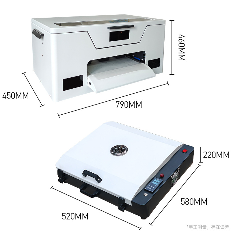 Nueva impresora de transferencia de calor de tinta blanca a3 del fabricante xp600 de una sola boquilla de transferencia de calor almohada de manga corta impresora dtf