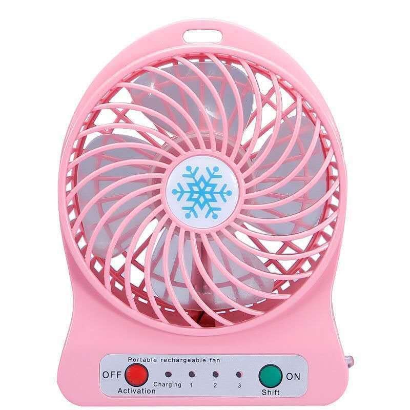 雪花小ファンUSB充電可能大風力静音ポータブルデスクトップ3シフト学生用芭蕉ファン|undefined