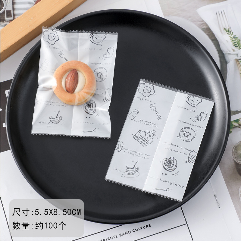 Bolsa de embalaje crujiente de copo de nieve inglesa esmerilada gruesa Bolsa de galletas de azufaifa de leche Bolsa de sellado de galletas de caramelo para hornear al por mayor