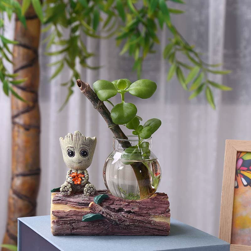 Креативное современное гидропонное устройство для выращивания цветов, подарок, декоративная ваза для тумбы под телевизор, украшения из смолы, поделки