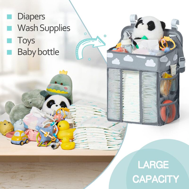 Baby Diaper Storage Bag Large Capacity Bedside Hanging Bag Crib Stroller Storage Mother and Baby Storage Toys