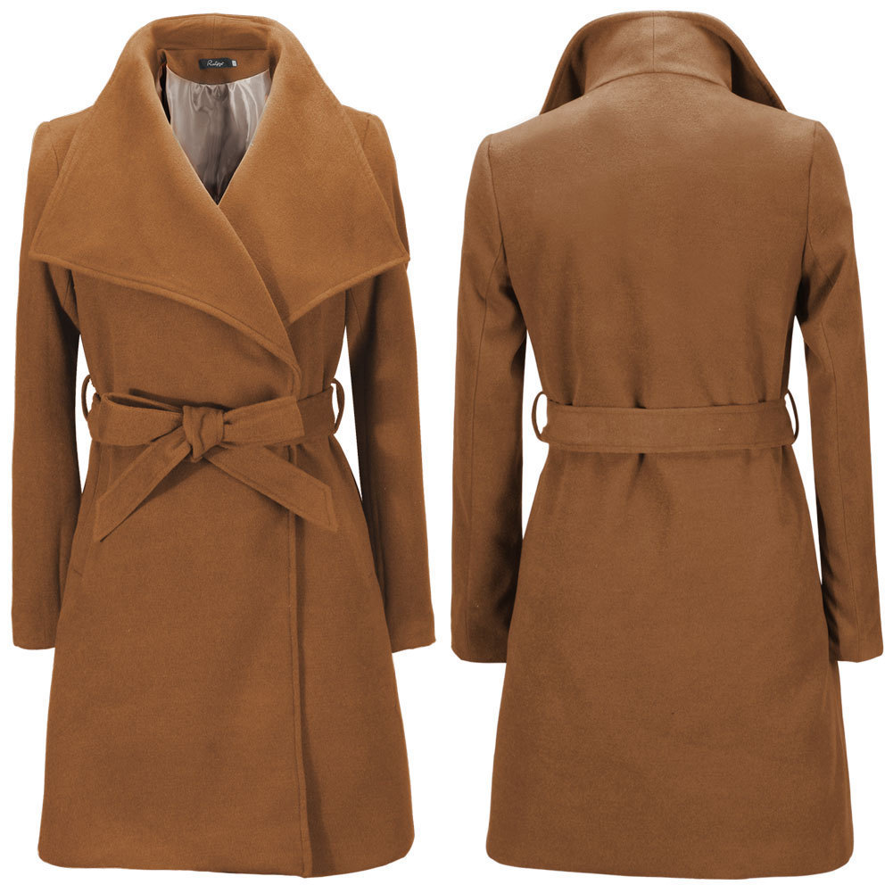 Lace-up short trench coat casual jacket