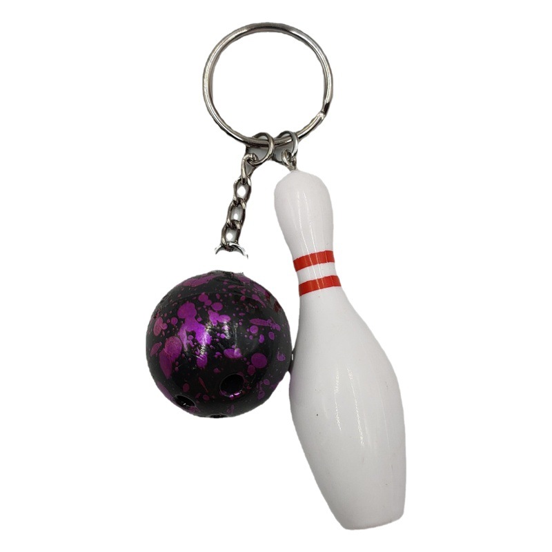 Mini simulación Bowling 2 unidades traje llavero colgante deportes adornos ventiladores pequeños regalos transfronterizos